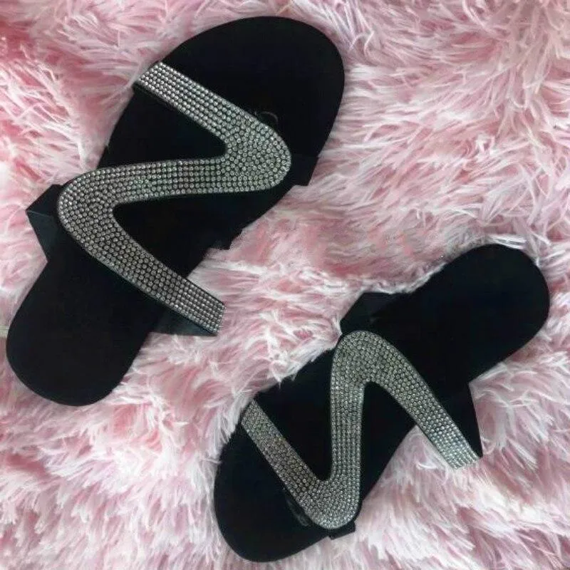 2021 Bling Bling Slides Women's Slippers for Summer Beach