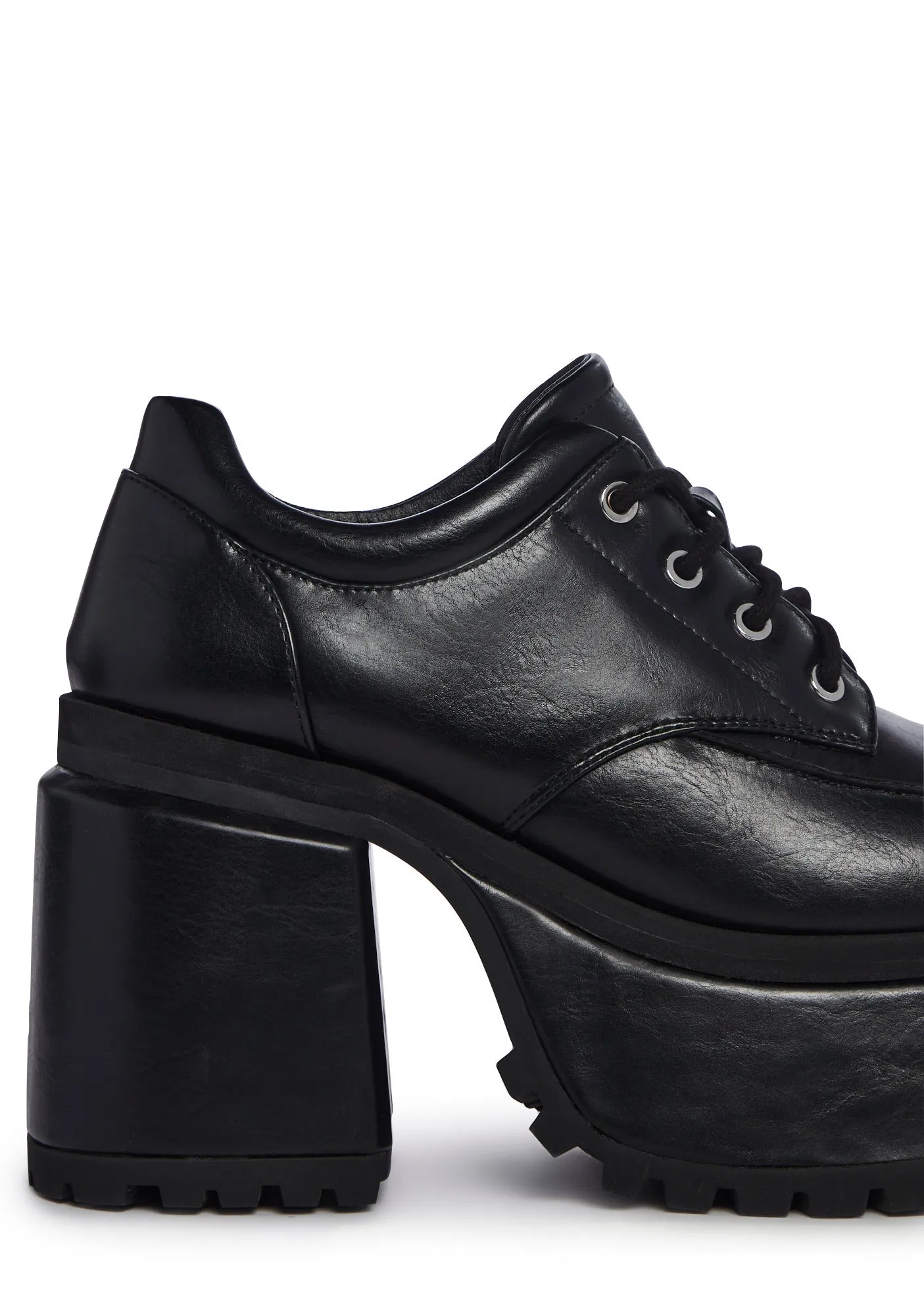 Acting Up Platform Oxfords - Black