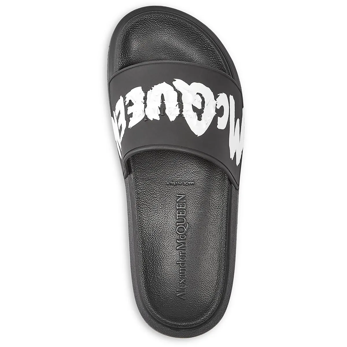 Alexander McQueen Womens Logo Slides Pool Slides