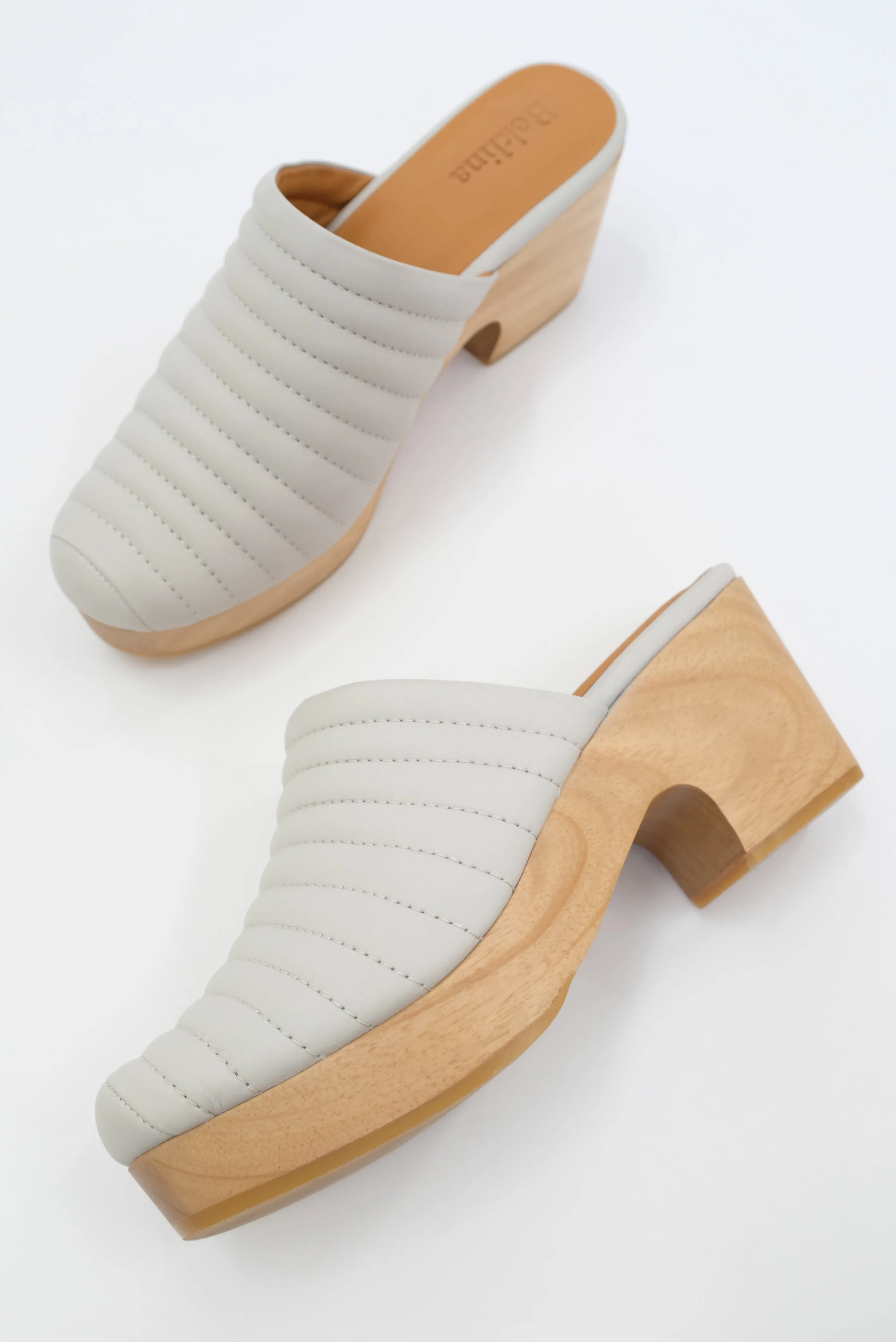 Beklina Ribbed Clog Soft Grey