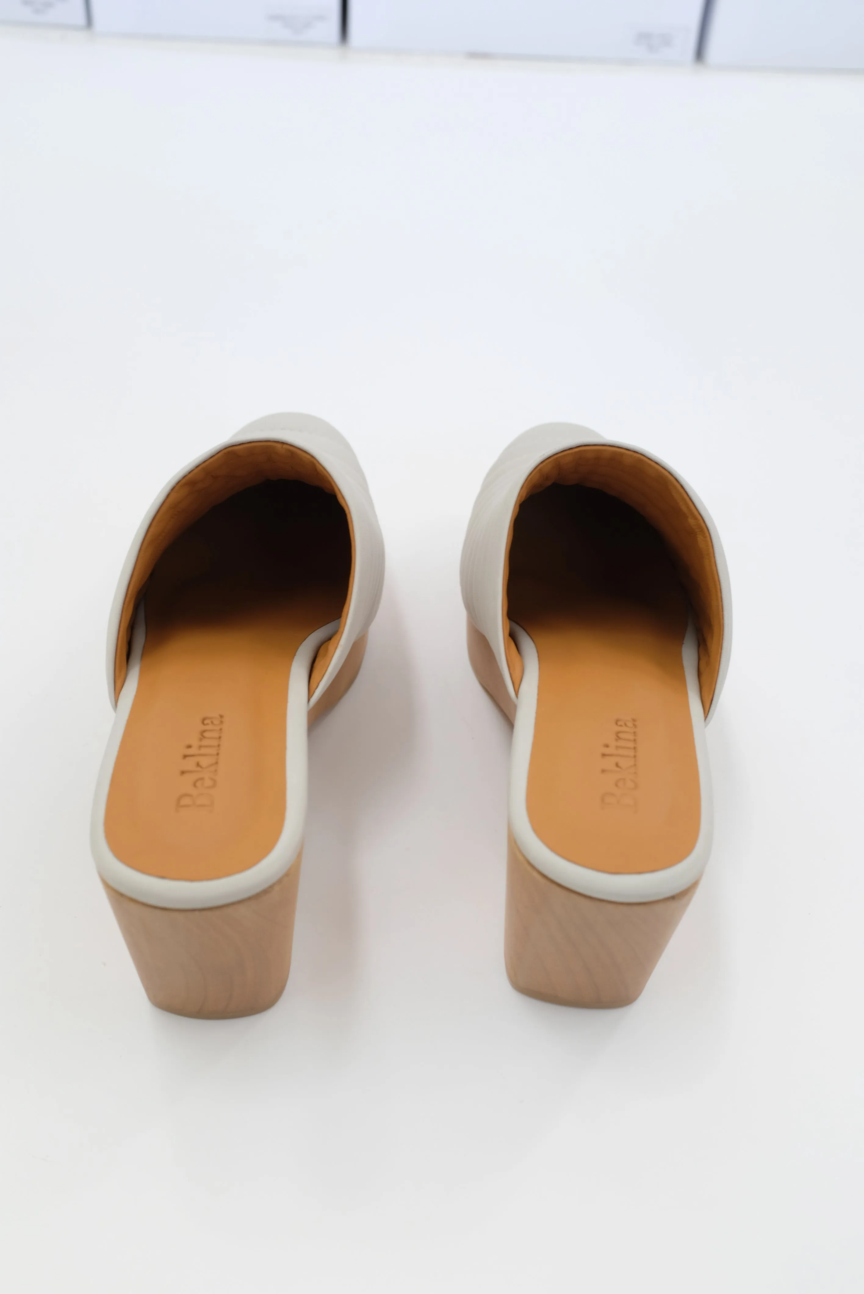 Beklina Ribbed Clog Soft Grey