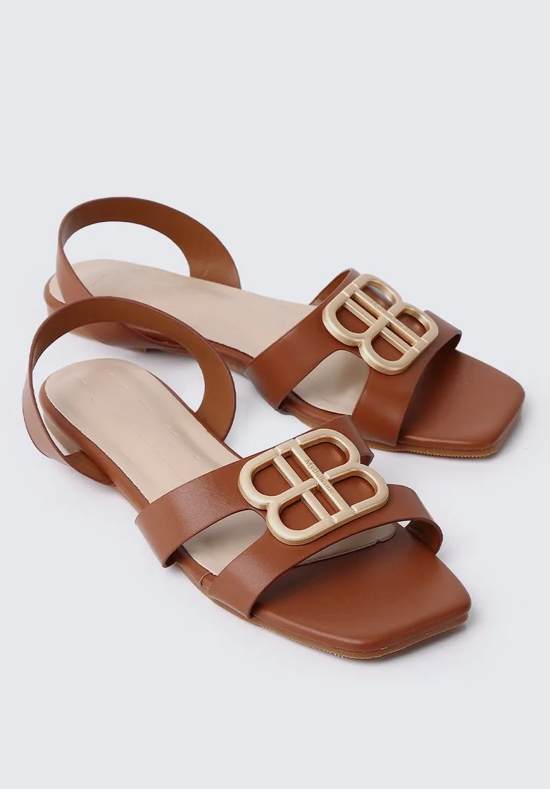 Berenice Comfy Sandals In Brown