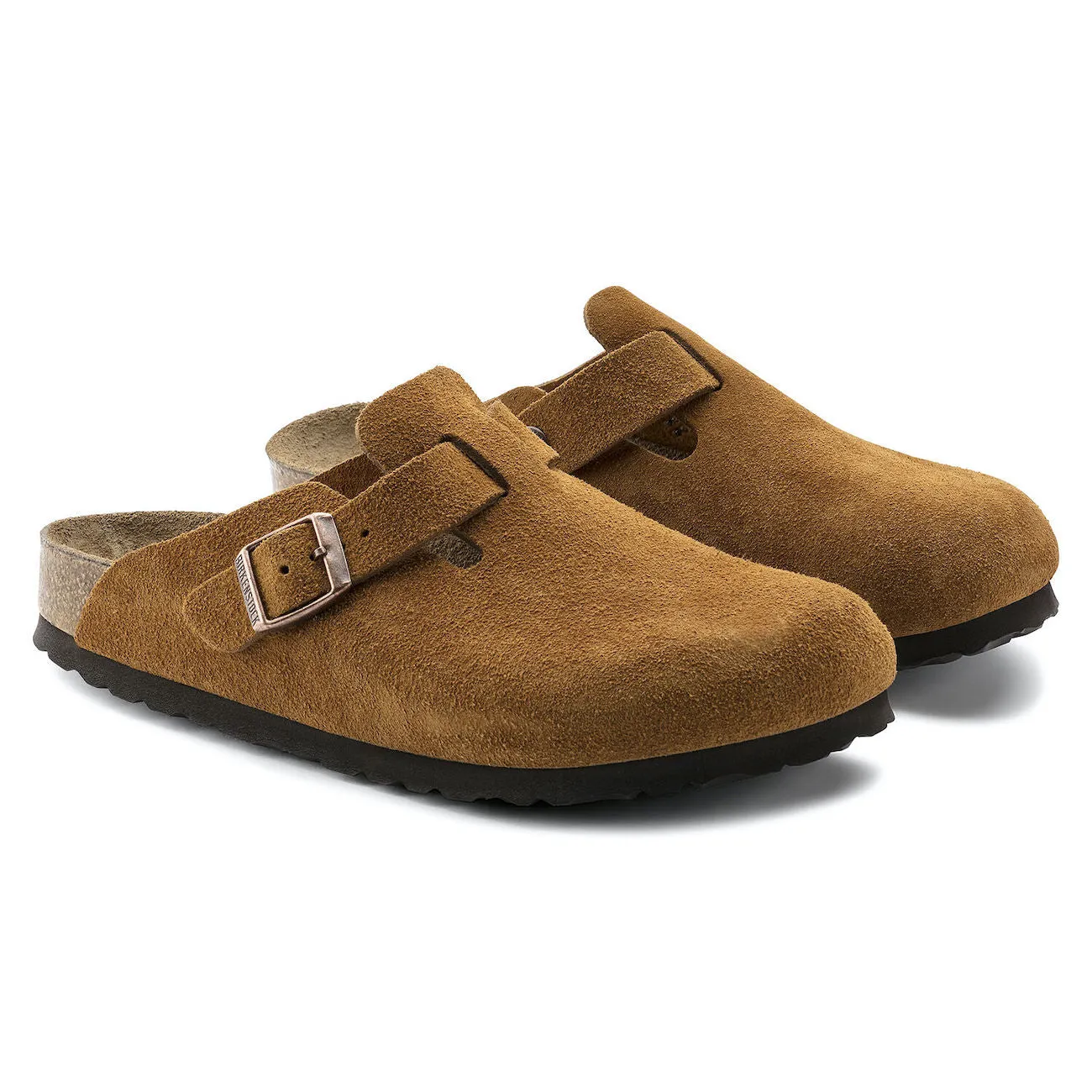 Birkenstock Boston Narrow Fit Soft Footbed Suede Leather Mink