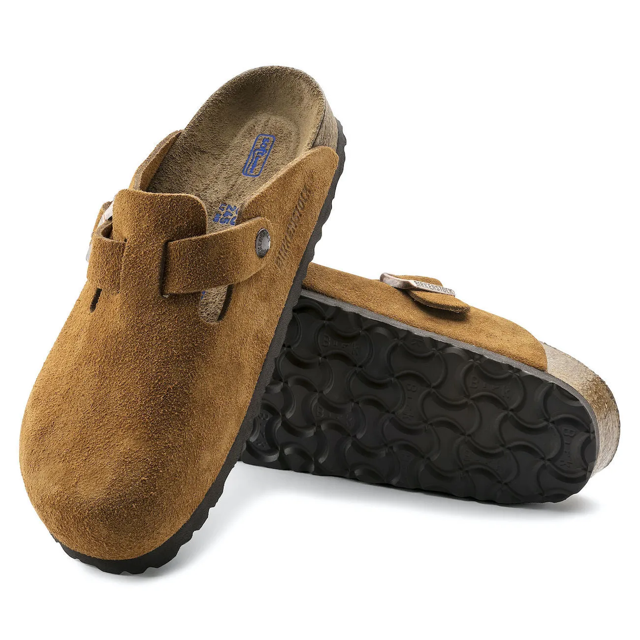 Birkenstock Boston Narrow Fit Soft Footbed Suede Leather Mink