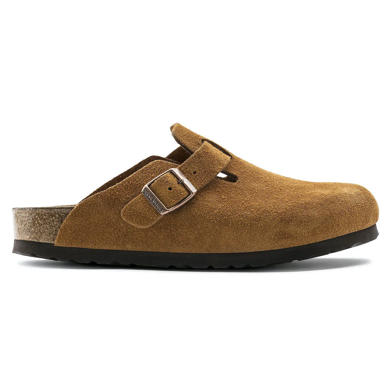 Birkenstock Boston Narrow Fit Soft Footbed Suede Leather Mink