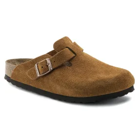 Birkenstock Boston Narrow Fit Soft Footbed Suede Leather Mink