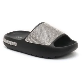 Black Diamante Pool Sliders