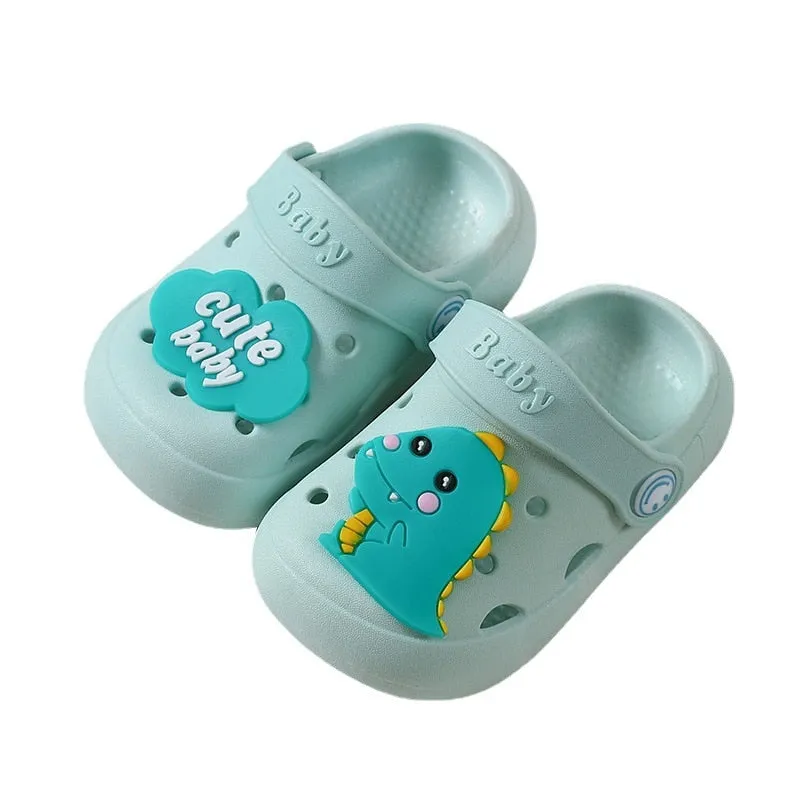 Breathable, Cute Cartoon Slip-On Mules for Little Boys and Girls