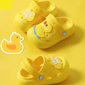 Breathable, Cute Cartoon Slip-On Mules for Little Boys and Girls