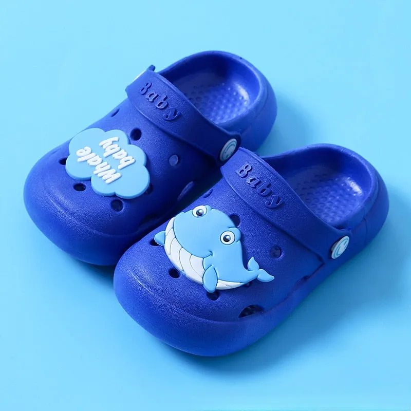 Breathable, Cute Cartoon Slip-On Mules for Little Boys and Girls