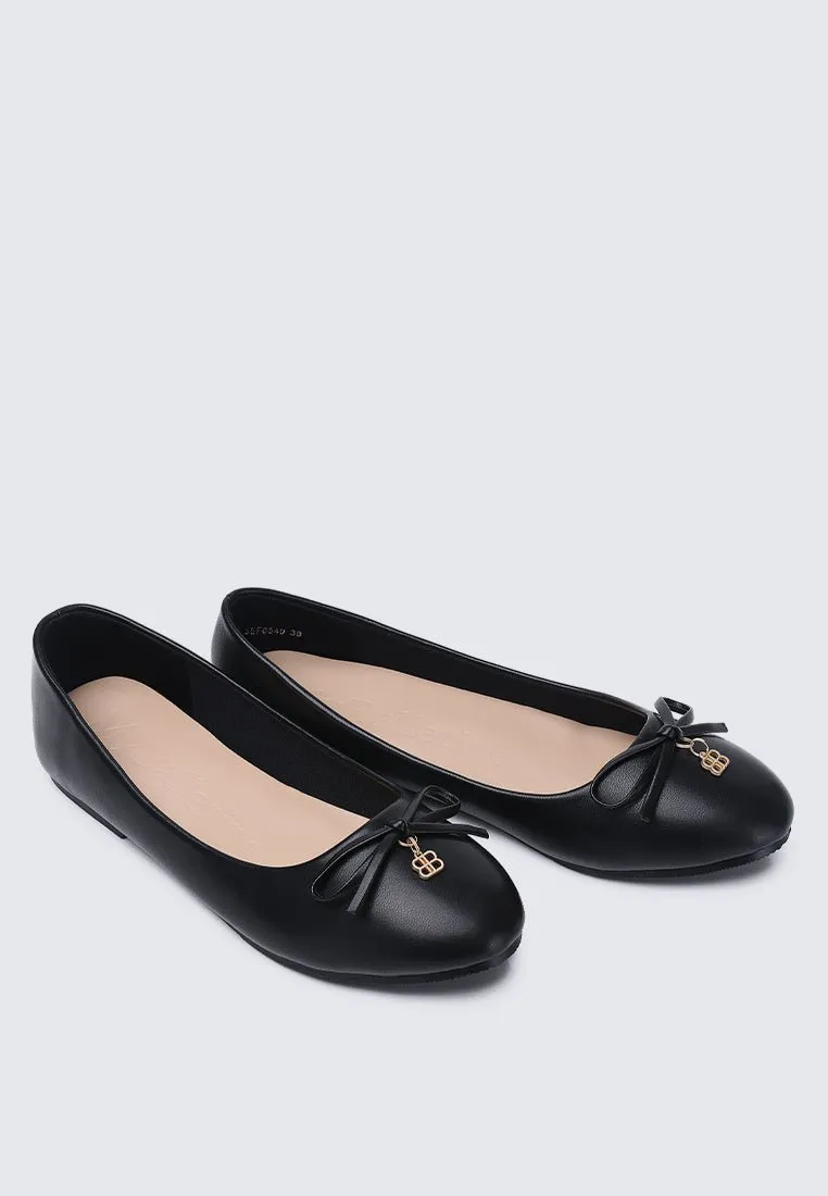 Briony Comfy Ballerina In Black