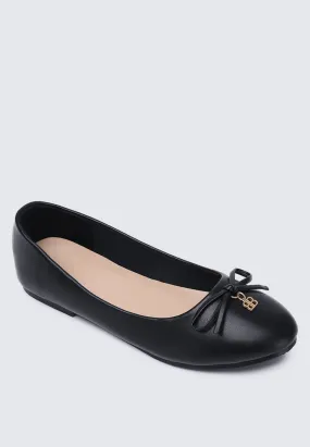 Briony Comfy Ballerina In Black