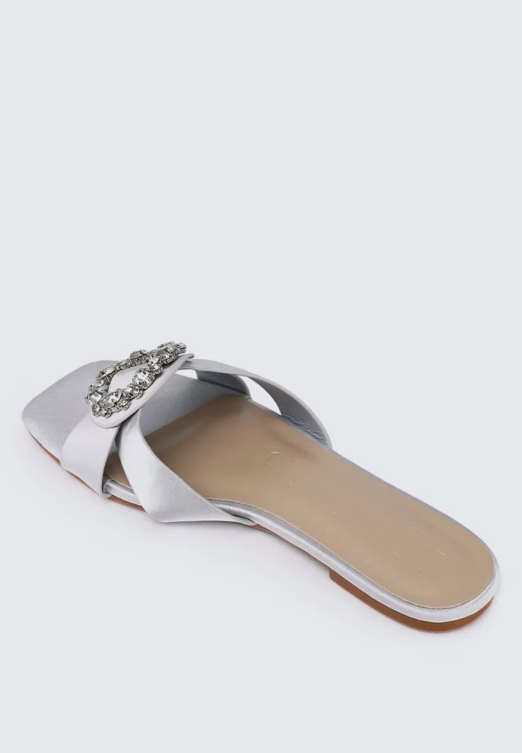 Charlie Comfy Sandals In Silver