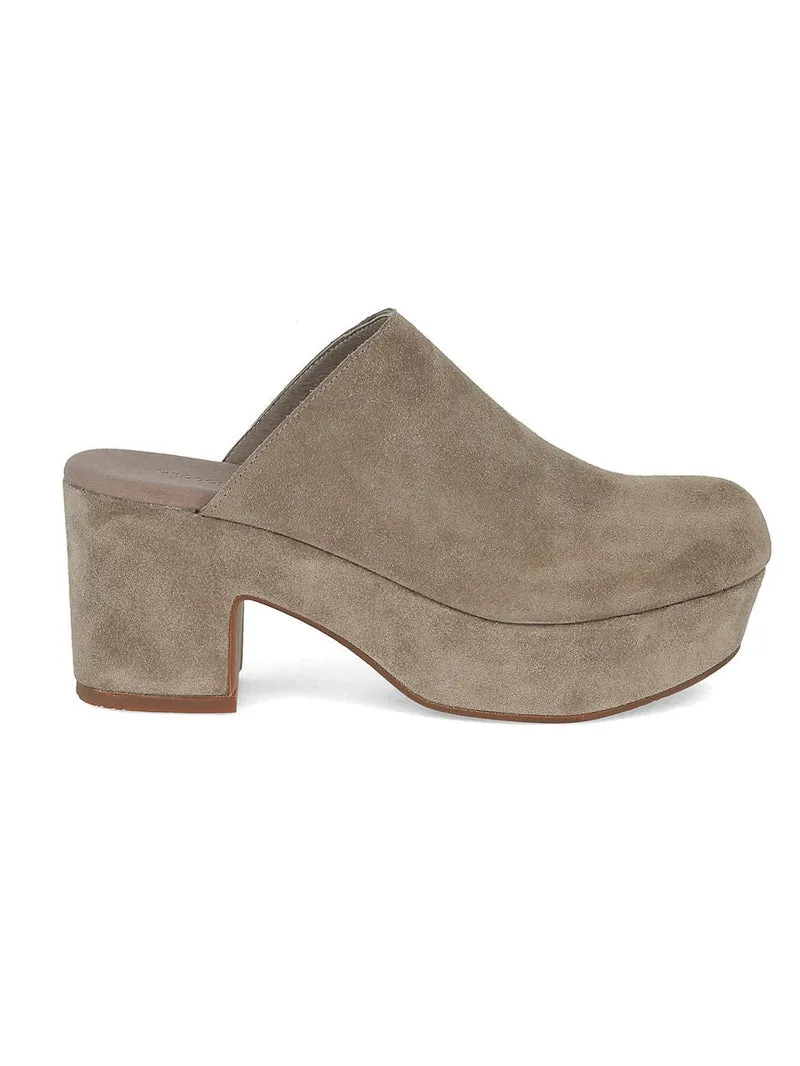 Chocolat Blu Ginette Clog - Taupe Suede