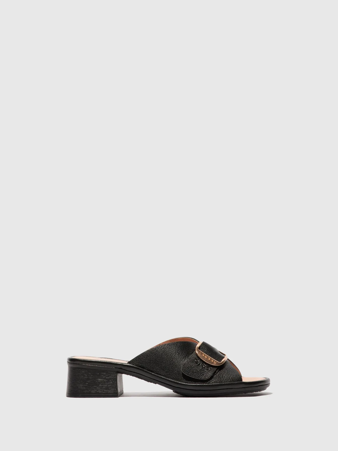 Chunky Heel Mules ELAX964FLY BLACK