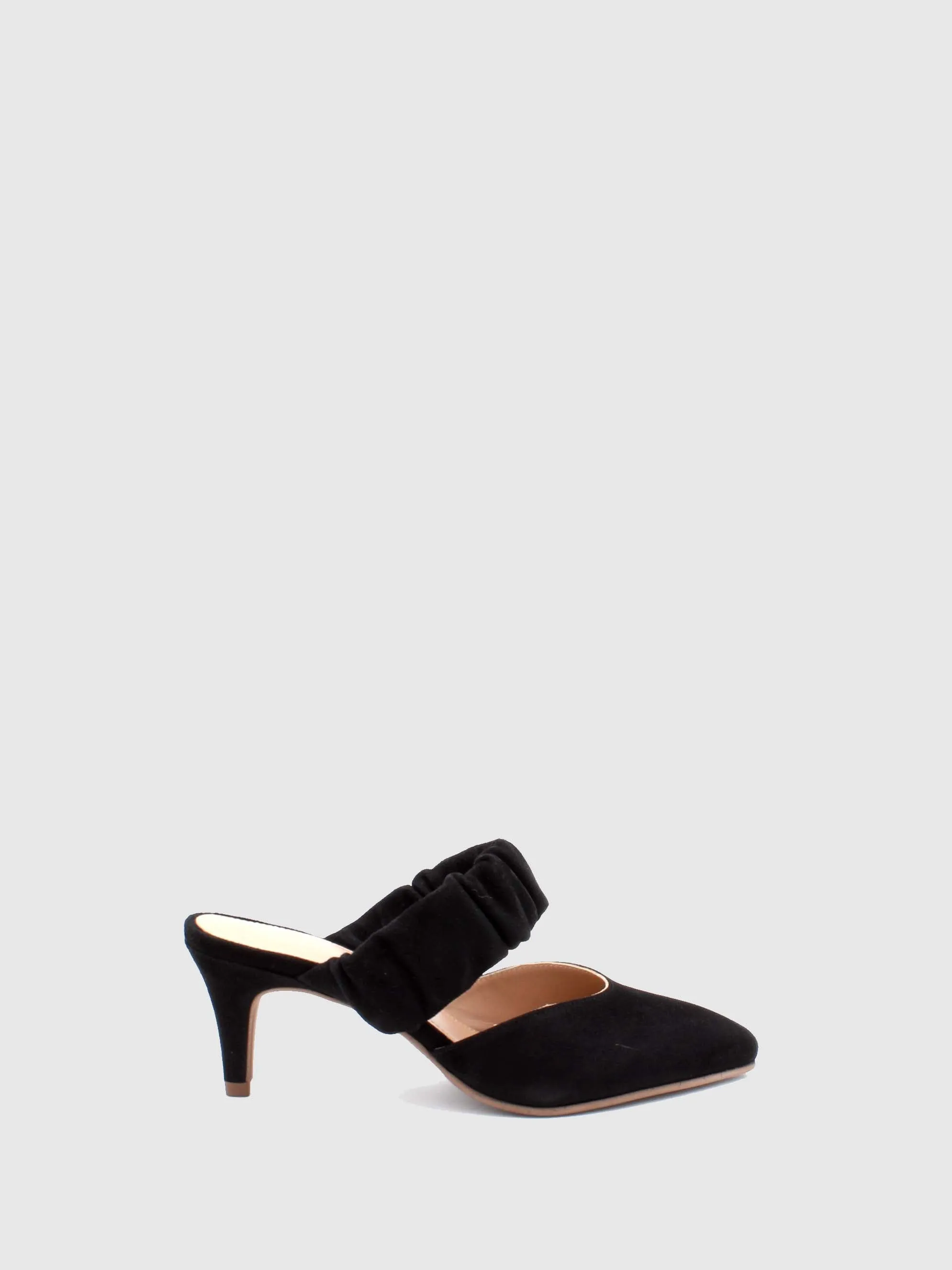 Elasticated Mules G01L3 Suede Black