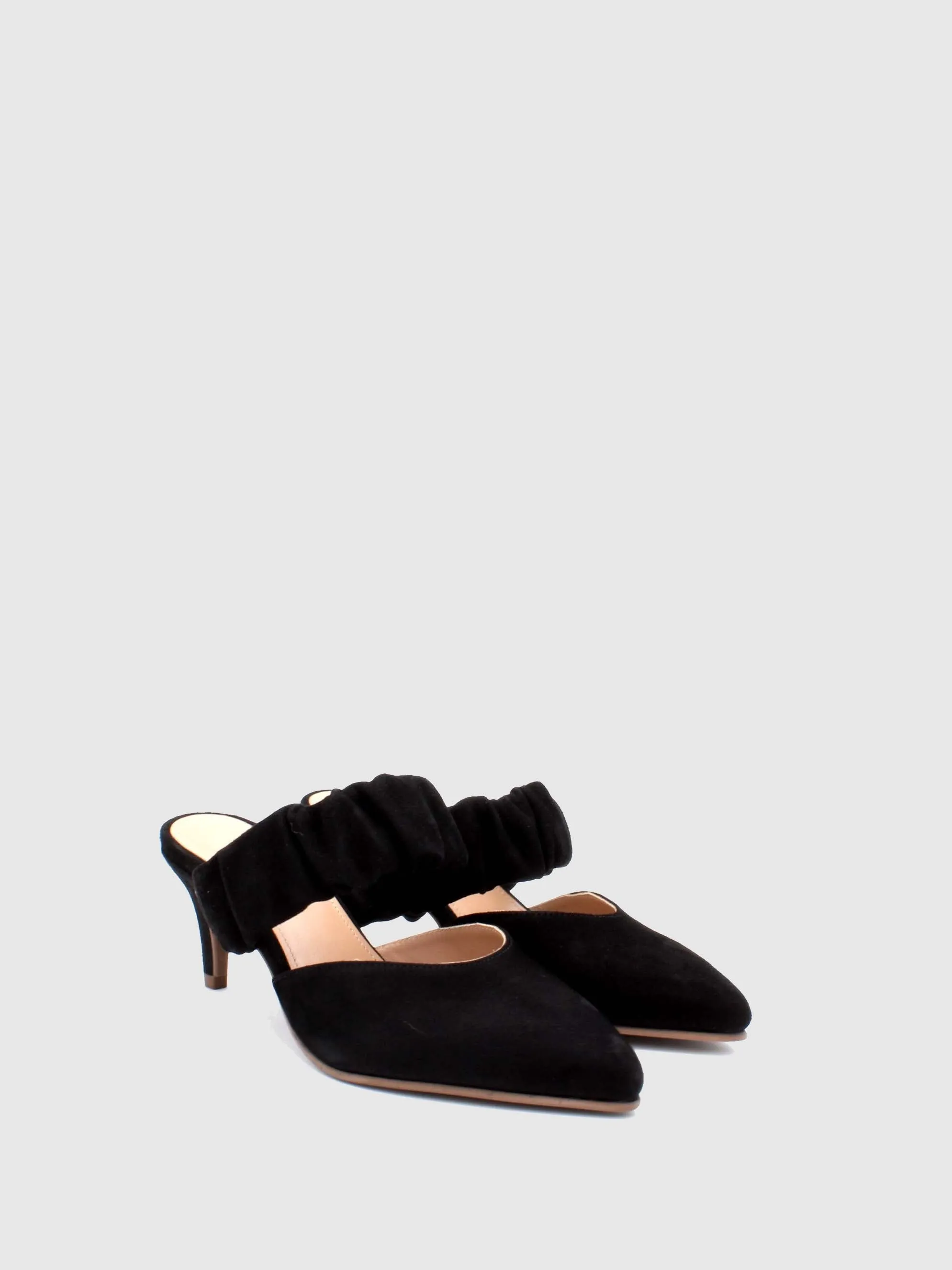 Elasticated Mules G01L3 Suede Black