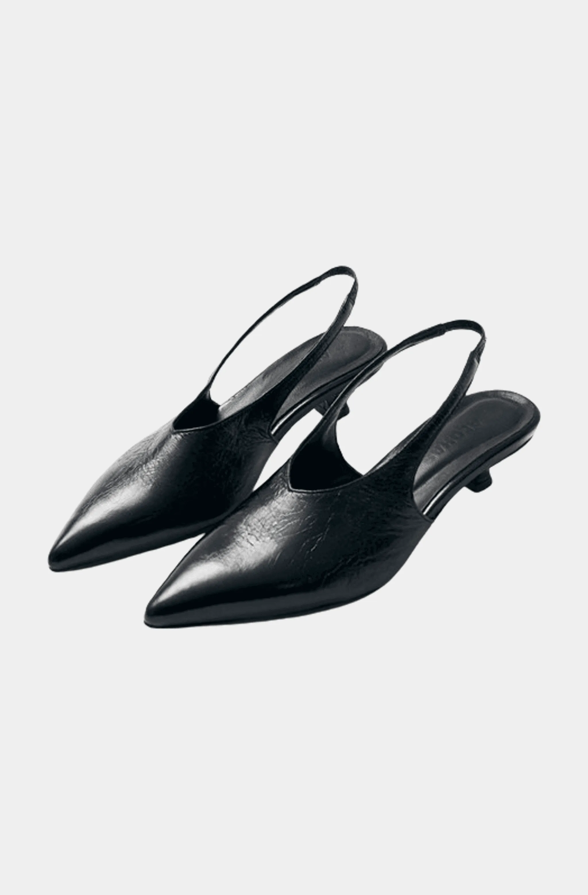 Eros Black Leather Mules