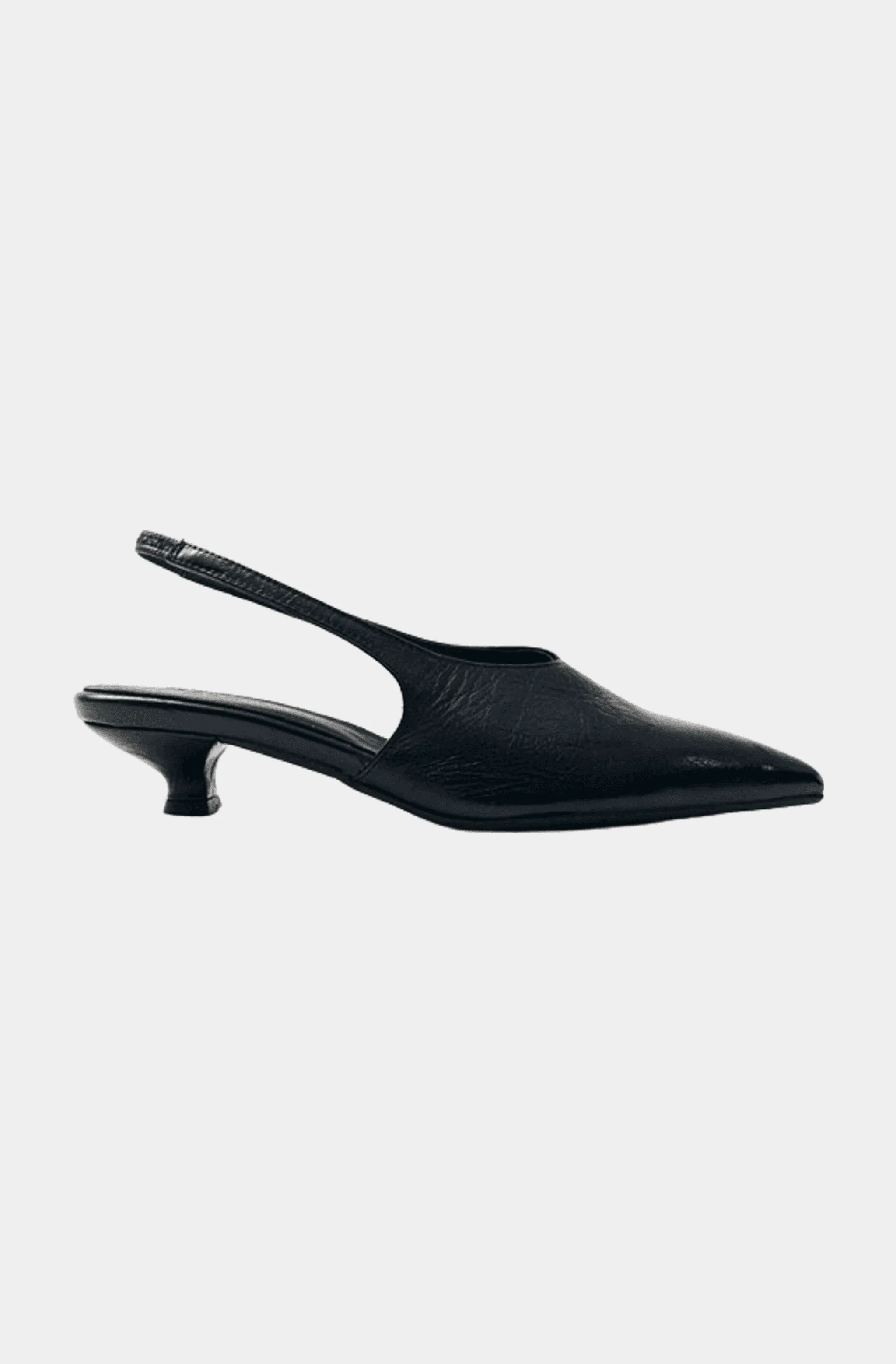 Eros Black Leather Mules