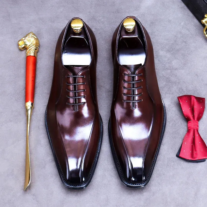 Genuine Leather Oxfords Style Shoes