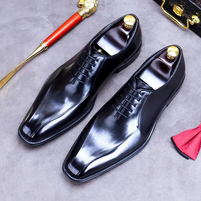 Genuine Leather Oxfords Style Shoes