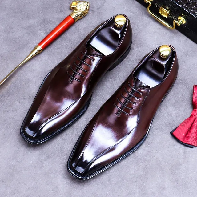 Genuine Leather Oxfords Style Shoes