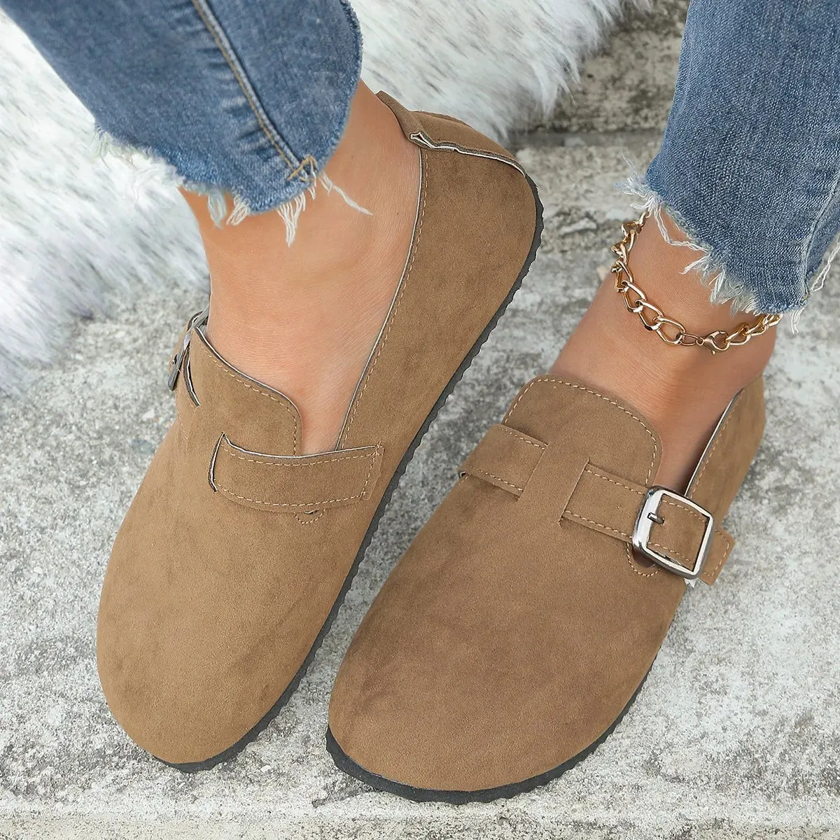 Harriet - Comfortable Suede Clogs for Women