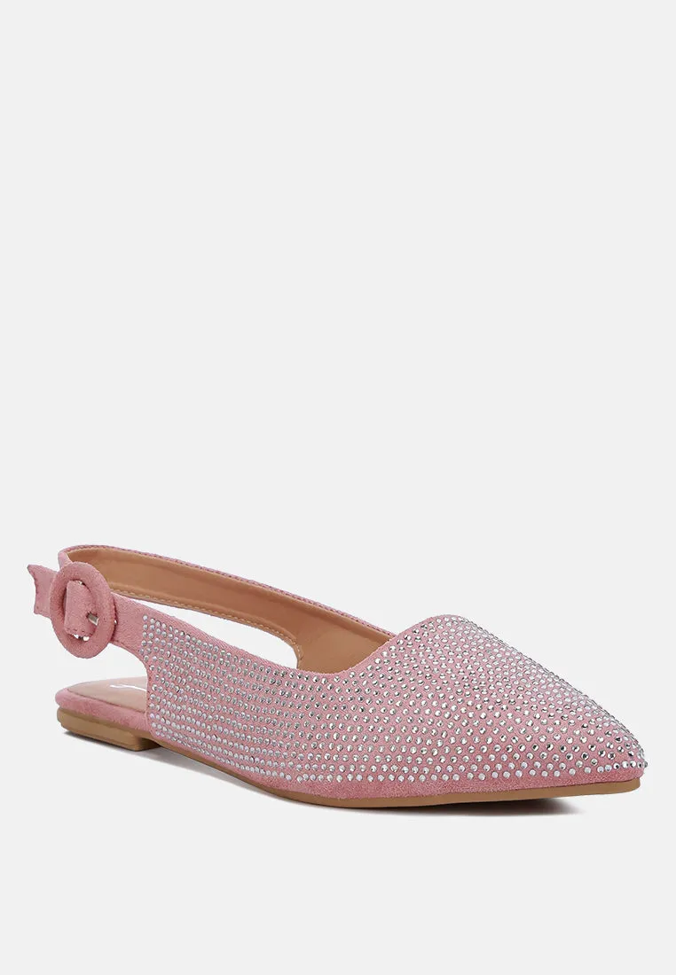 Jarisa Rhinestones Embellished Slingback Mules