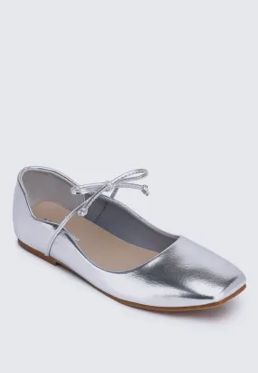 Kelly Comfy Ballerina In Silver