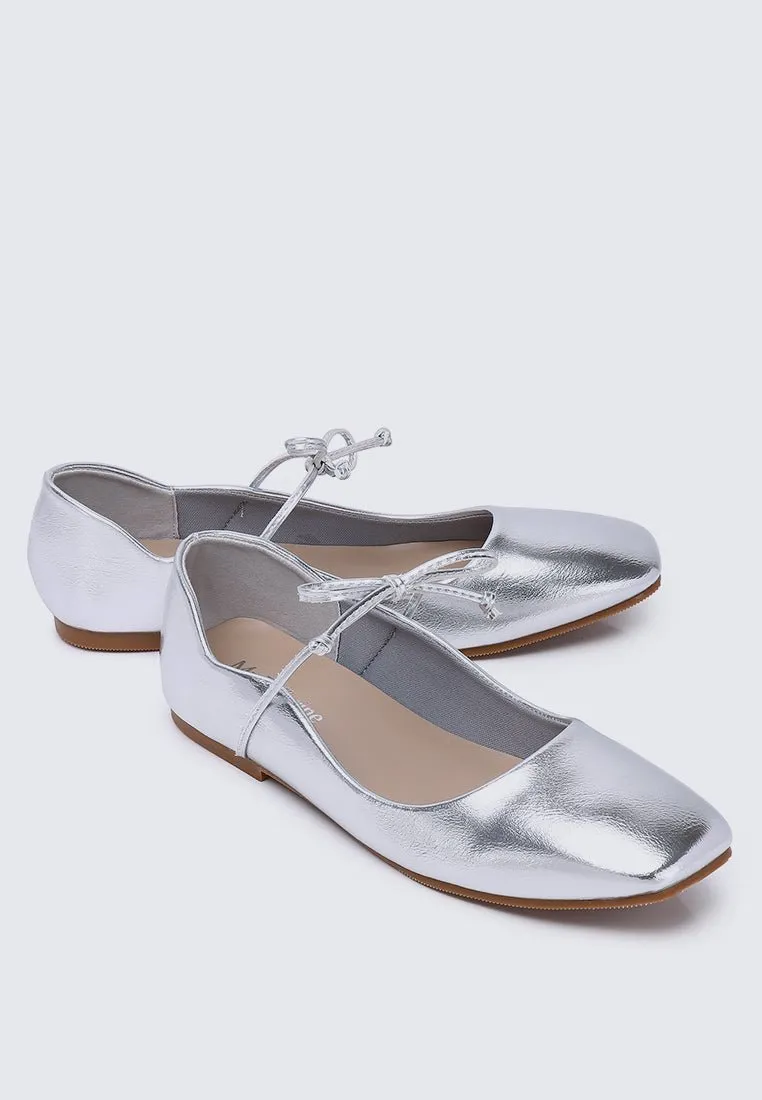 Kelly Comfy Ballerina In Silver