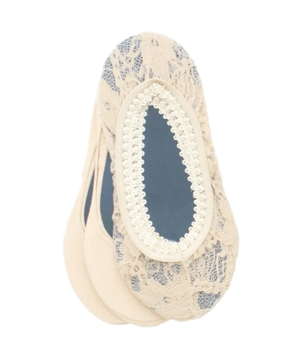 Lace Cotton Shoe Liners 3-Pack