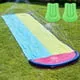 Lavinya Slip and Slide for Kid and Adults-16FT Backyard Splash Pool with Crash pad Summer Fun Water Toys Waterslide with Built in Splash Sprinkler Water Slide with 2 Surfboards