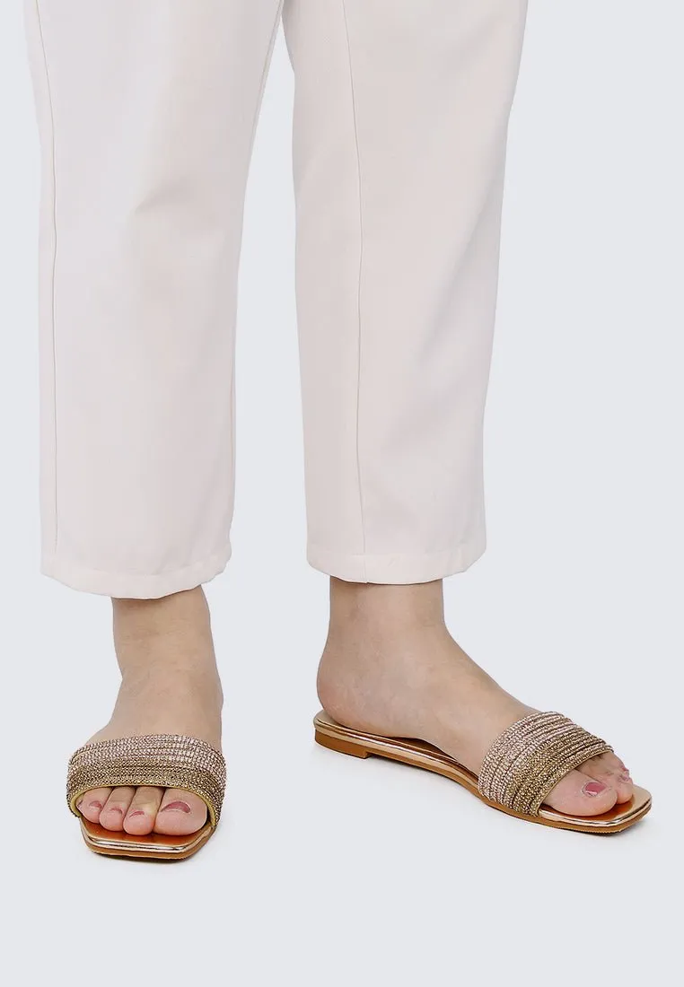 Luz Comfy Sandals In Rose Gold