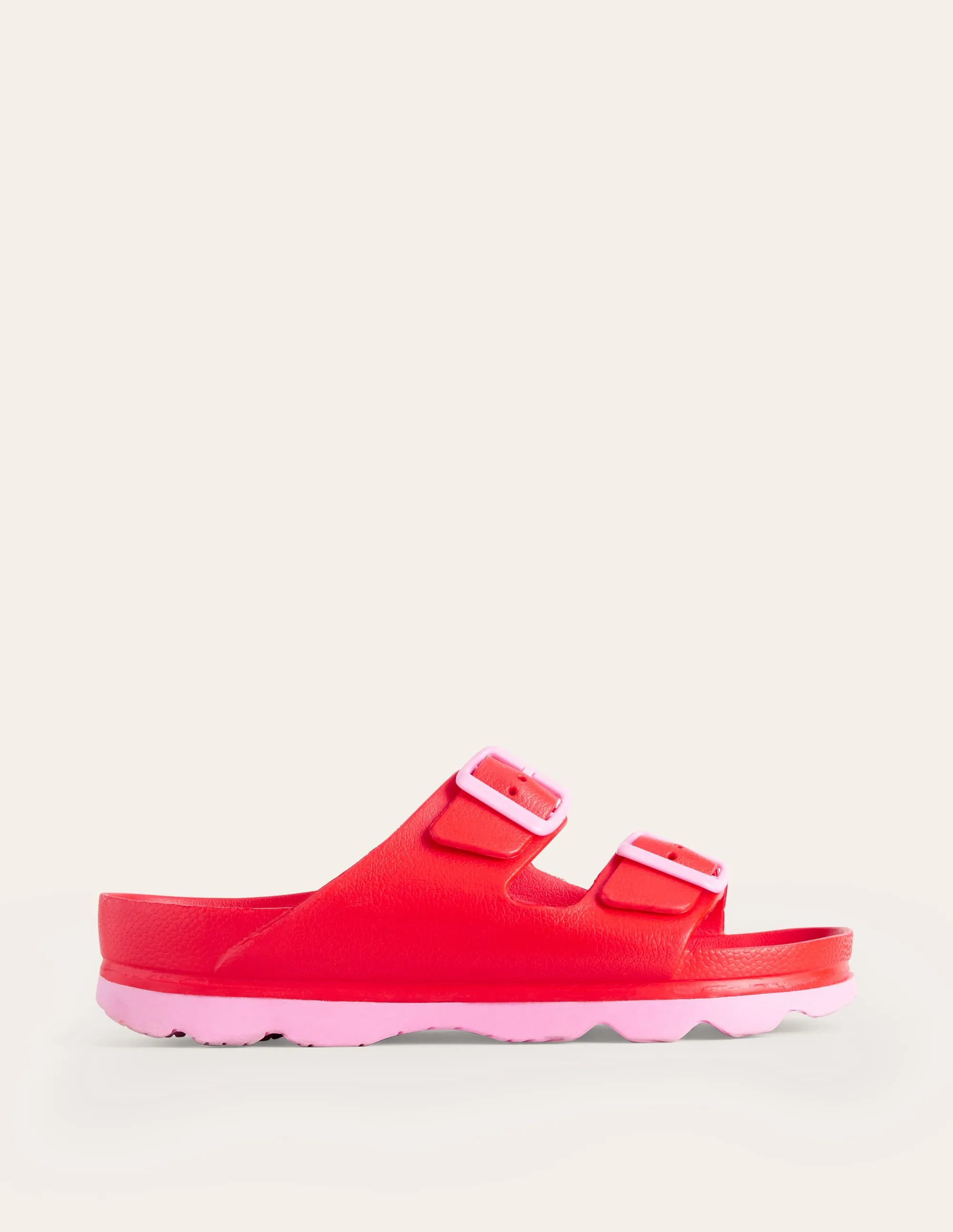 Lyla Double Buckle Slide-Red