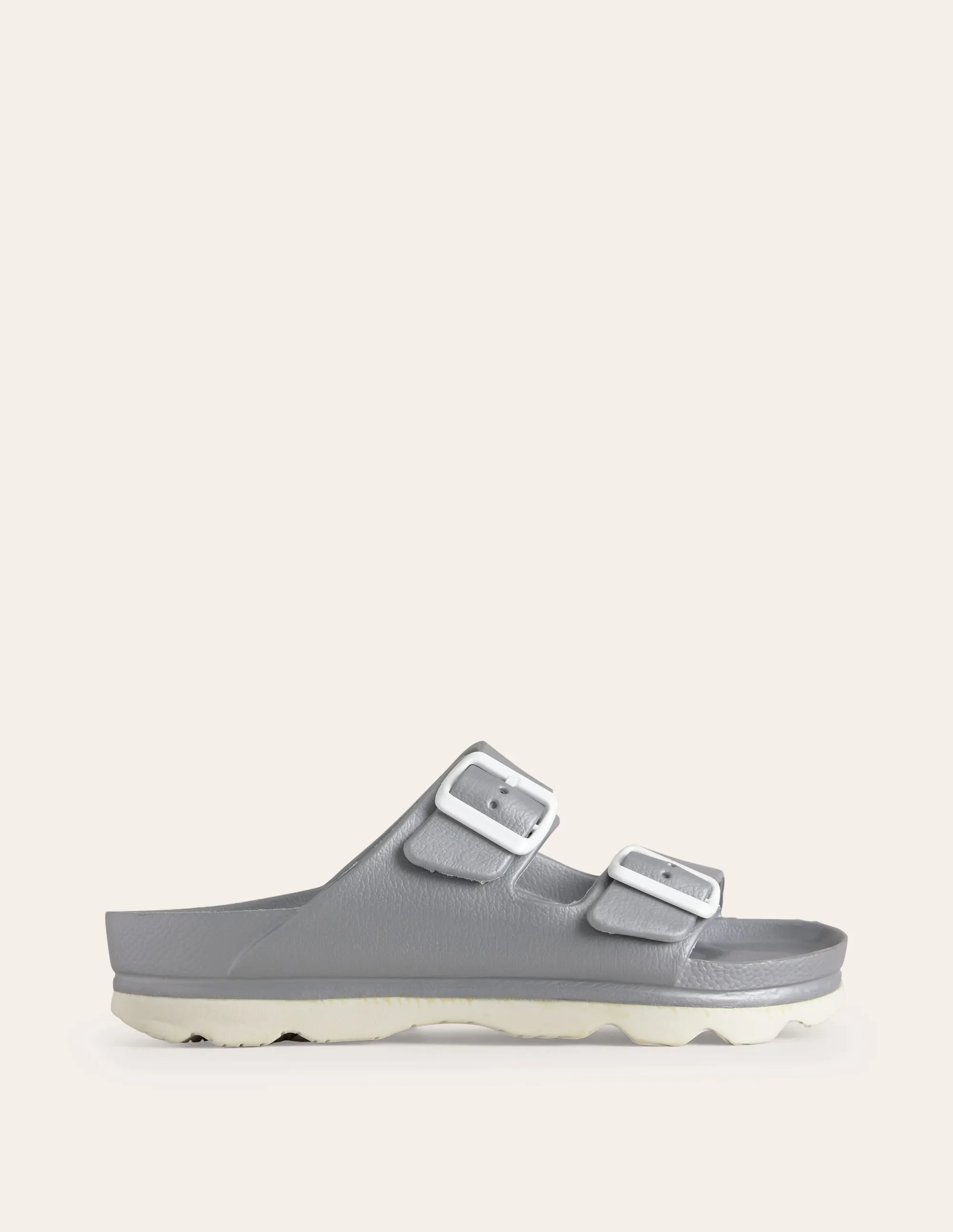 Lyla Double Buckle Slide-Silver