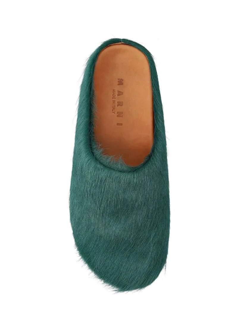 Marni Fussbett ponyskin mules