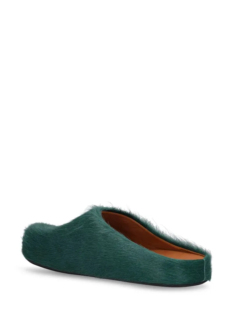 Marni Fussbett ponyskin mules