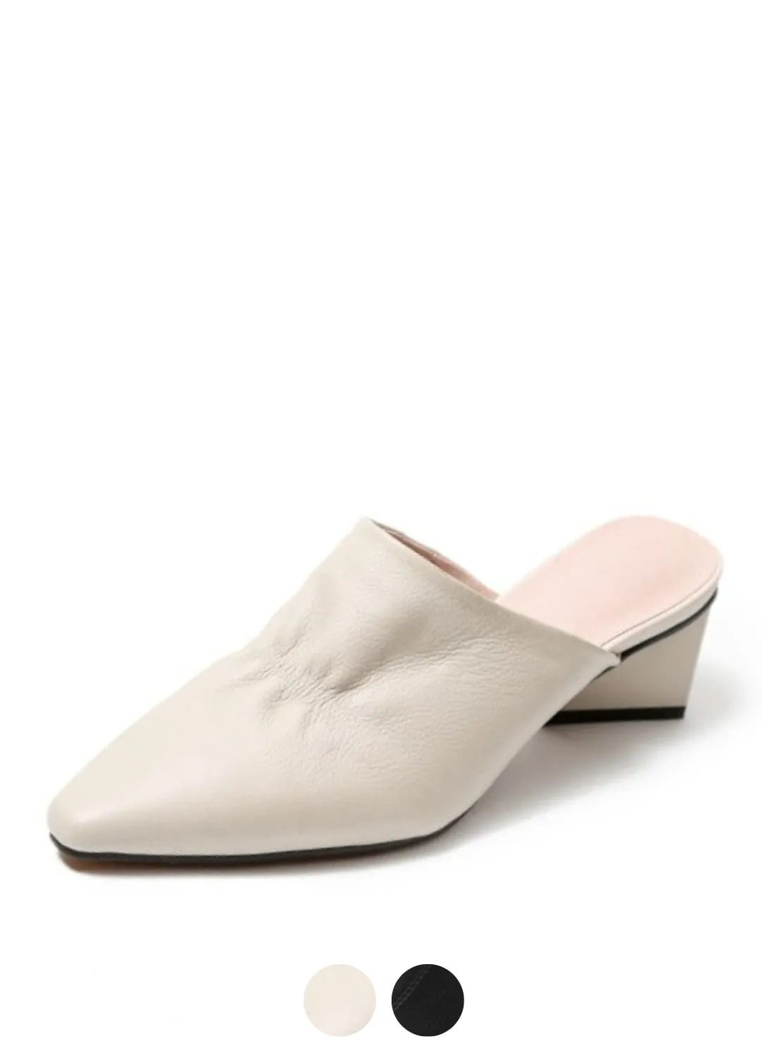 Matea Women's Pleated Genuine Leather Mules