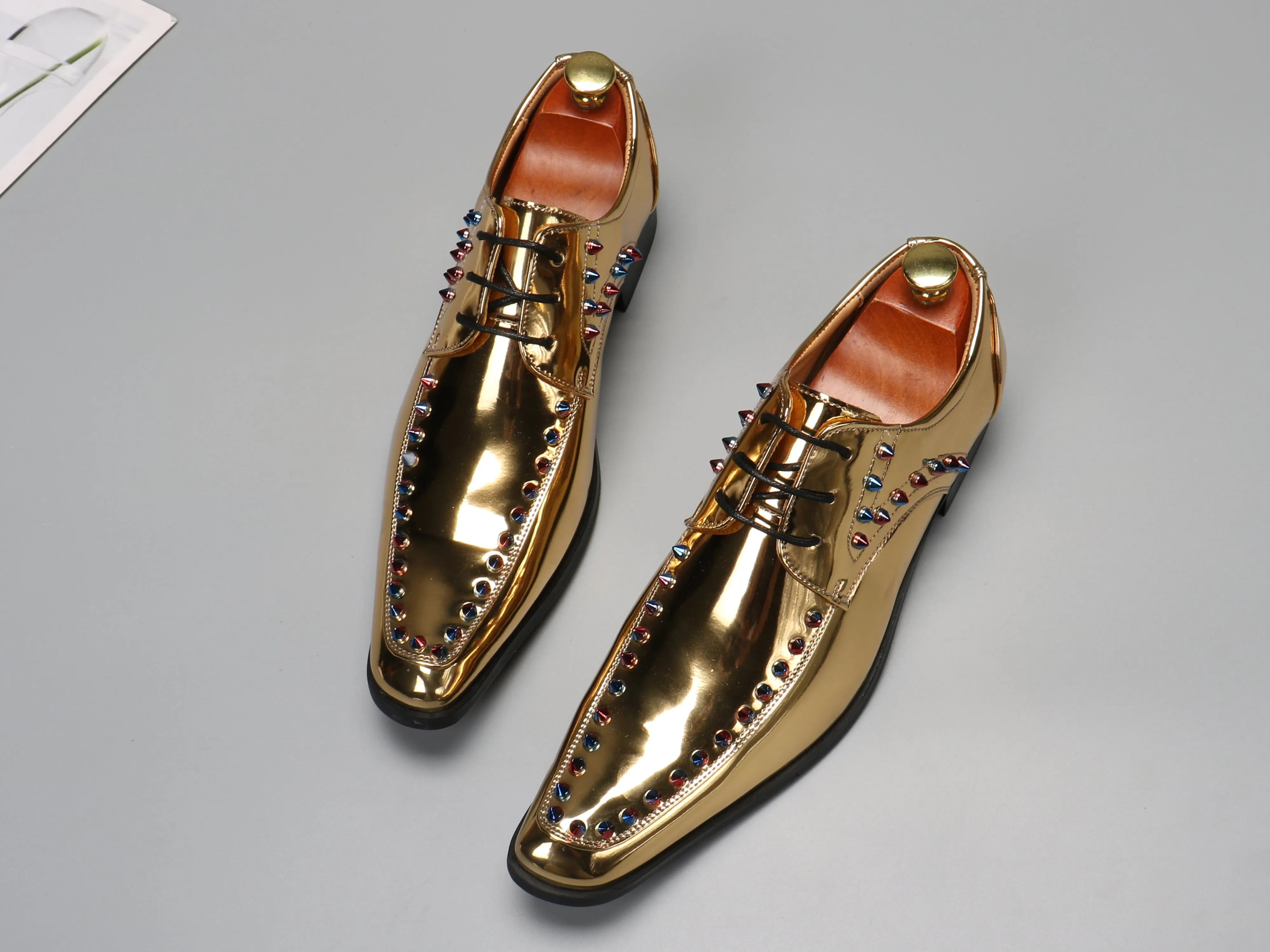 Men's Studded Leather Oxfords