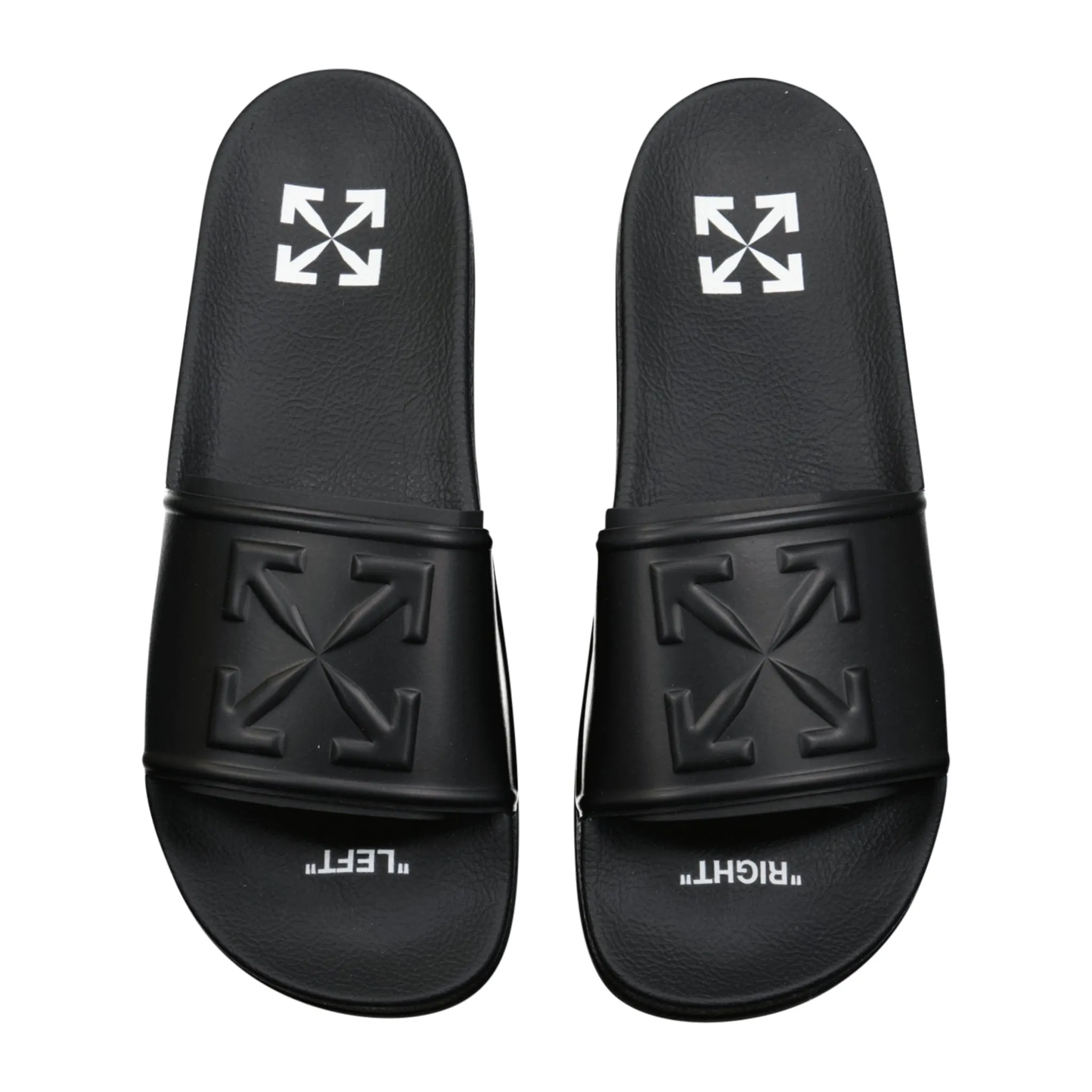 OFF WHITE ARROW POOL SLIDES BLACK