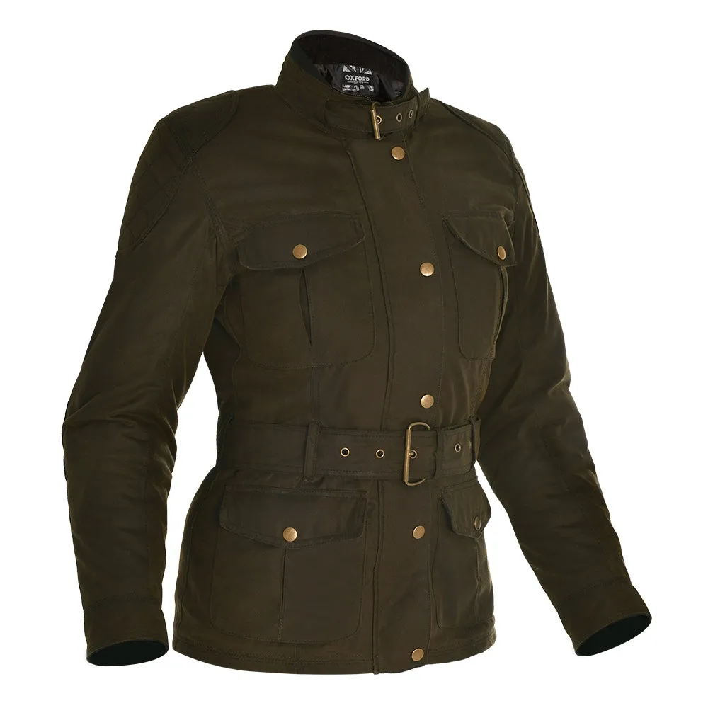 Oxford Bradwell Waxed Waterproof Ladies Jacket - Rifle Green