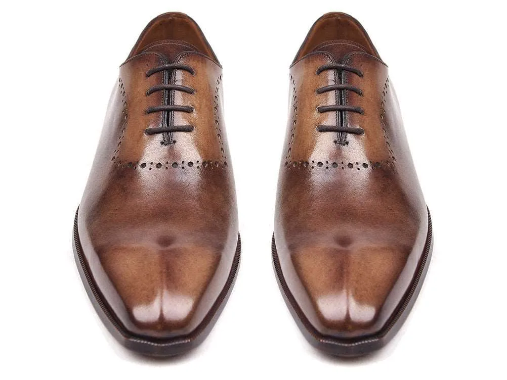 Paul Parkman Men's Antique Brown Oxfords (ID#AG444BRW)