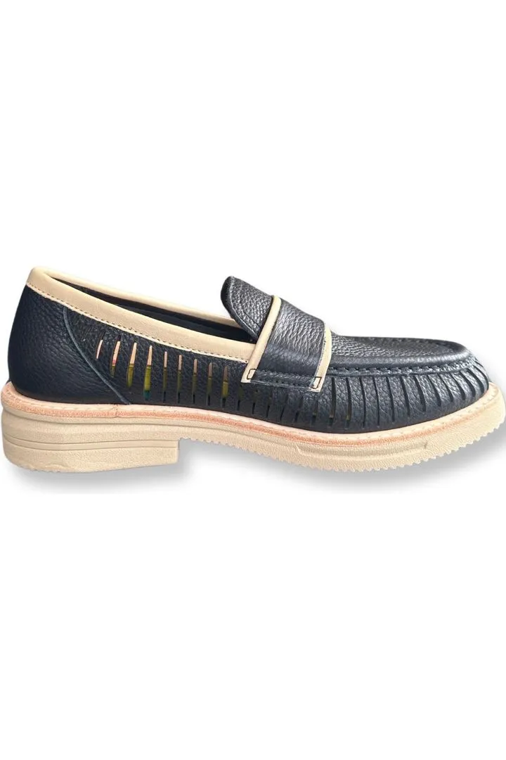 ROLLIE LOAFER RISE VENT - BLACK LATTE