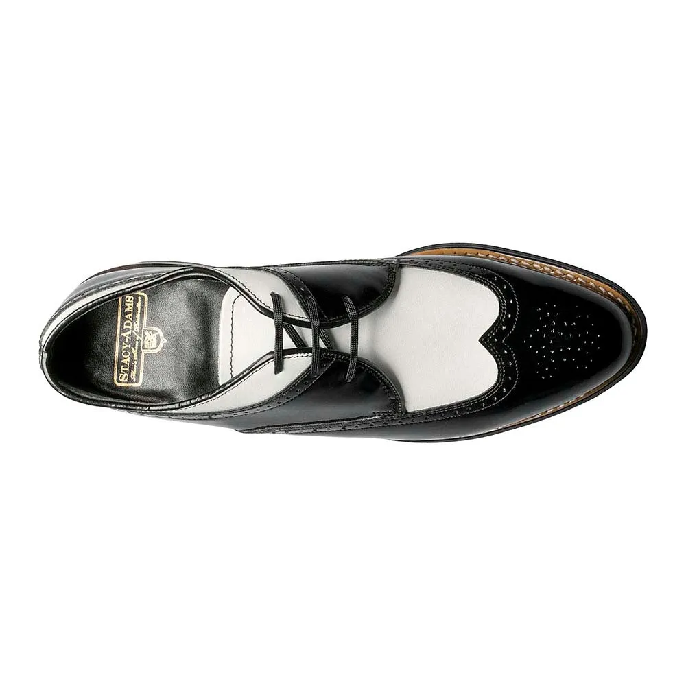 Stacy Adams Dayton Black & White Patent Lace-Up