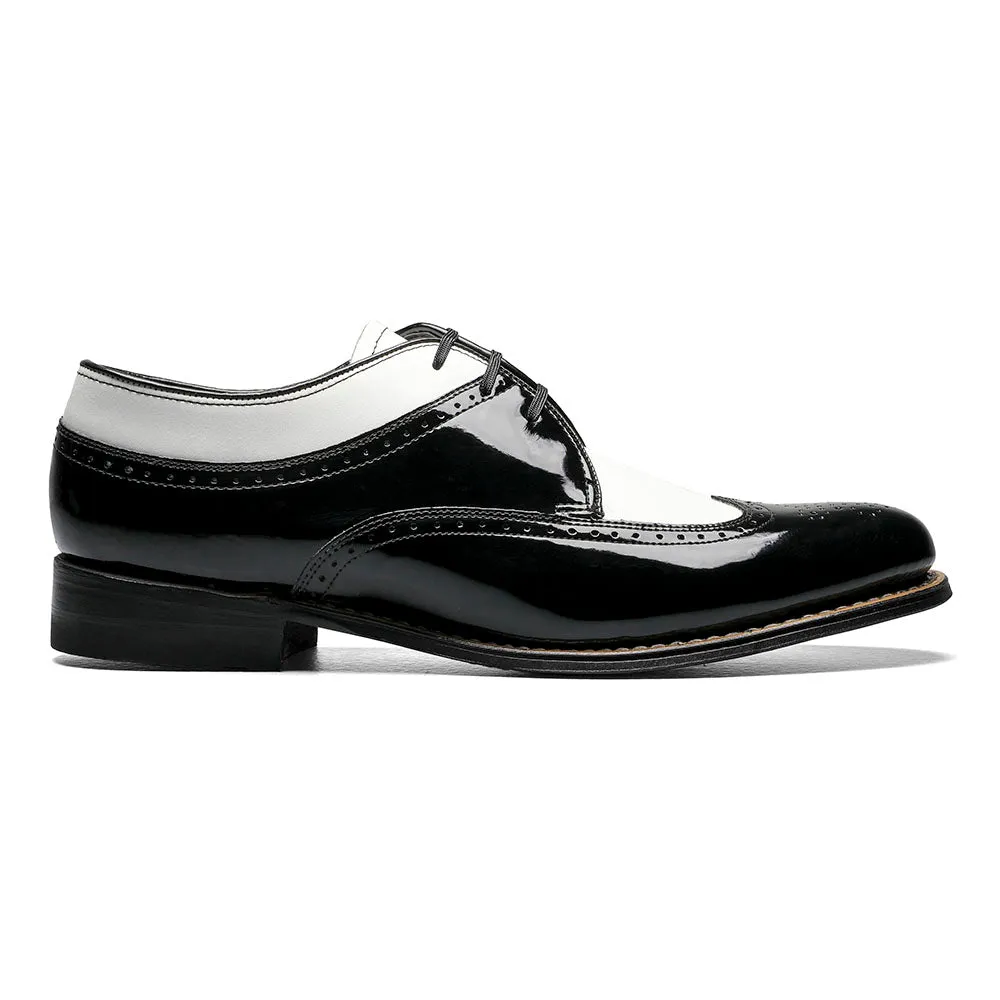 Stacy Adams Dayton Black & White Patent Lace-Up