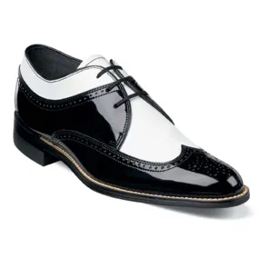 Stacy Adams Dayton Black & White Patent Lace-Up