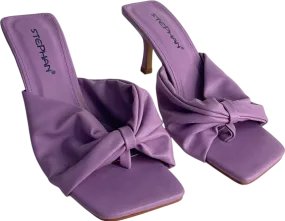 Stephan Purple Knotted Heeled Mules UK 4