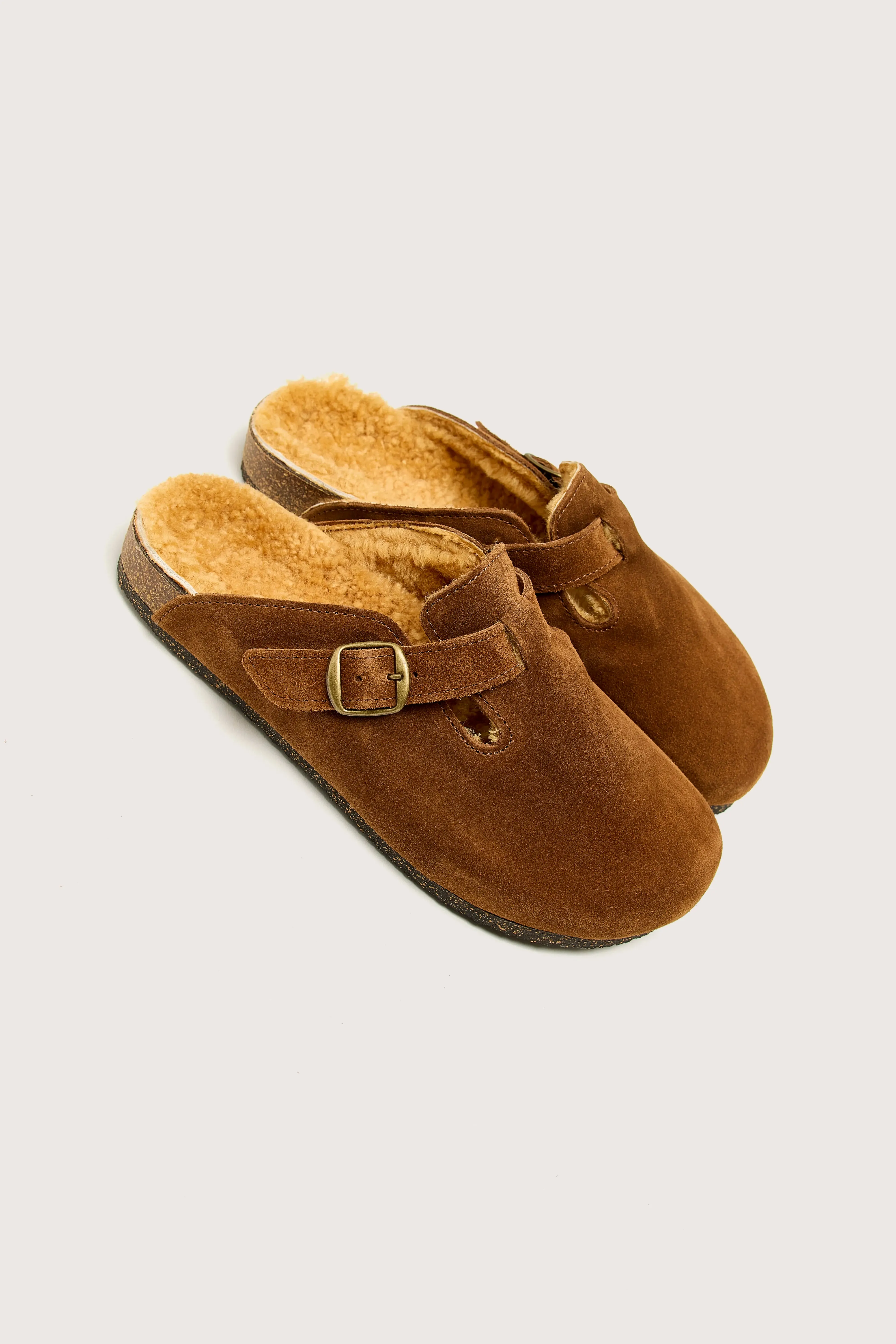 Teddy Velour Clogs (242 / W / CAMEL)