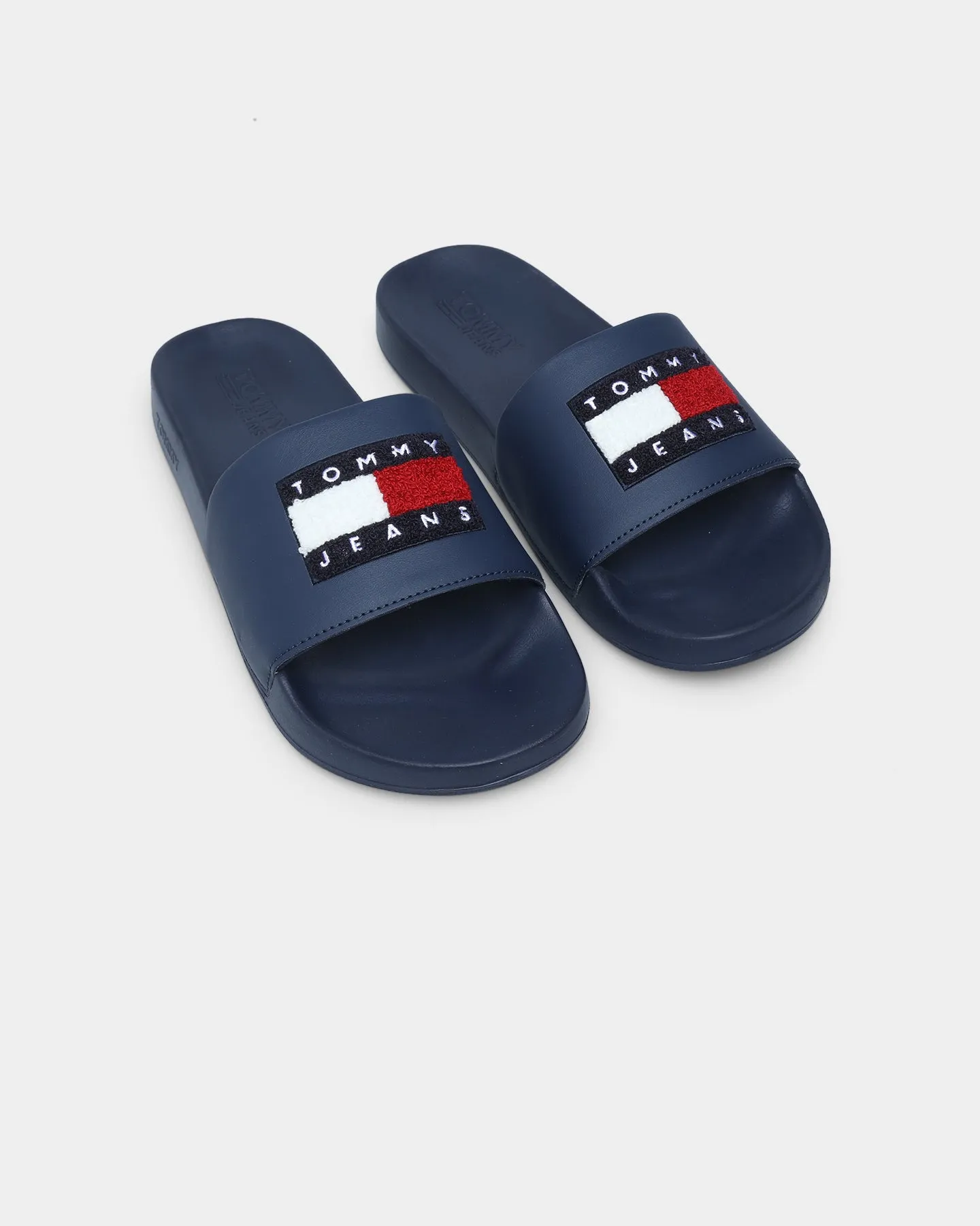 Tommy Jeans Towelling Flag Pool Slides Twilight Navy