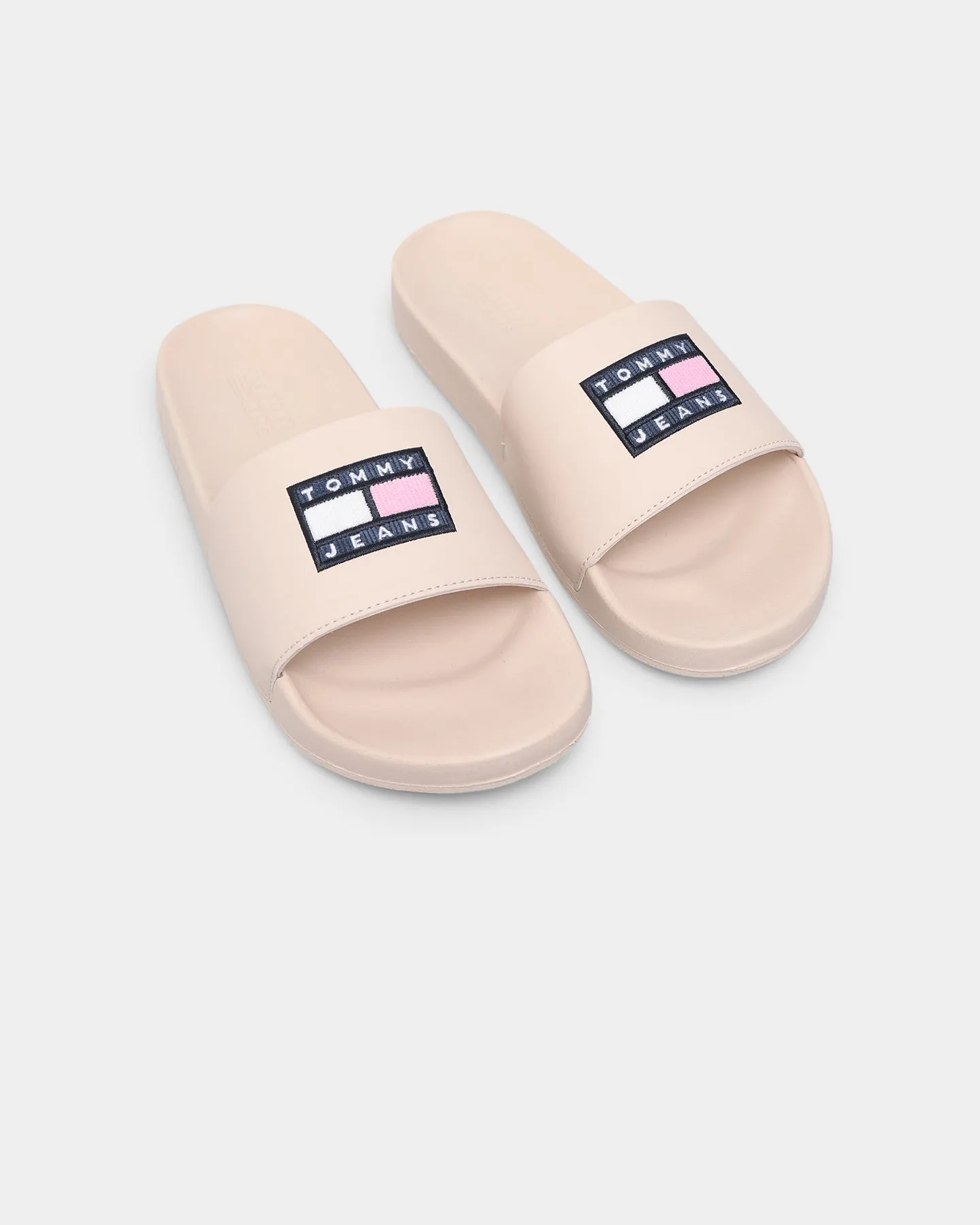 Tommy Jeans Women's Flag Cord Pool Slides Smooth Stone